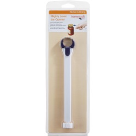Homecraft Mighty Lever Jar and Bottle Opener, Leverage with Good Grip for Limited Range of Motion and Weak Grasp, Grip Aid Helper for Right or Left Handed Use, Stainless Steel Ring for Gripping Lids