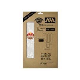 All Mountain Style AMS High Impact Frame Guard Extra – Protects your bike from scratches and dings, Redbull Ram White