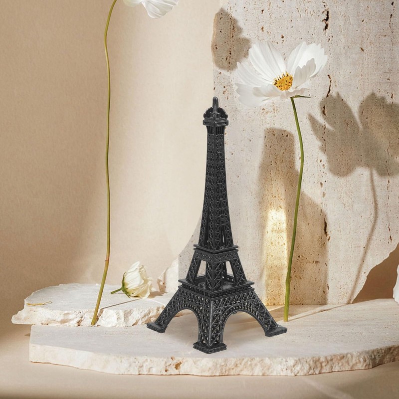 IMIKEYA Eiffel Tower Figurine Black Metal Eiffel Tower Model 13