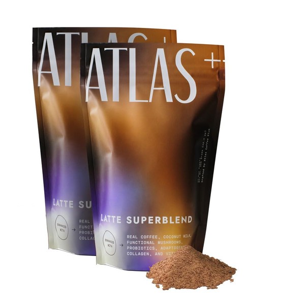 Atlas+ Latte Superblend – Instant Mushroom Coffee with Lion’s Mane,