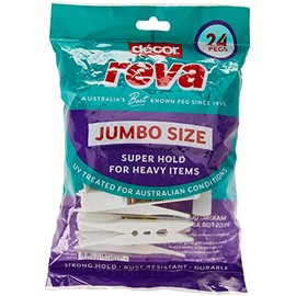 Decor Reva Super Hold Assorted Clothes Pegs, 24 Piece