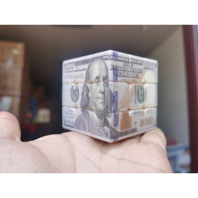 Cuberspeed Hundred Dollar Cube 3x3 Magic Cube US Dollar Bill