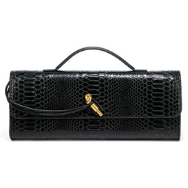 Upbull - Monederos de noche tejidos de moda para mujer, bolso de hombro en las axilas, bolso bandolera de piel sintética, negro ( B Black ), Small