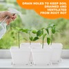 100 Pieces 4 Inch Flower Pots Square Plants Nursery Pot