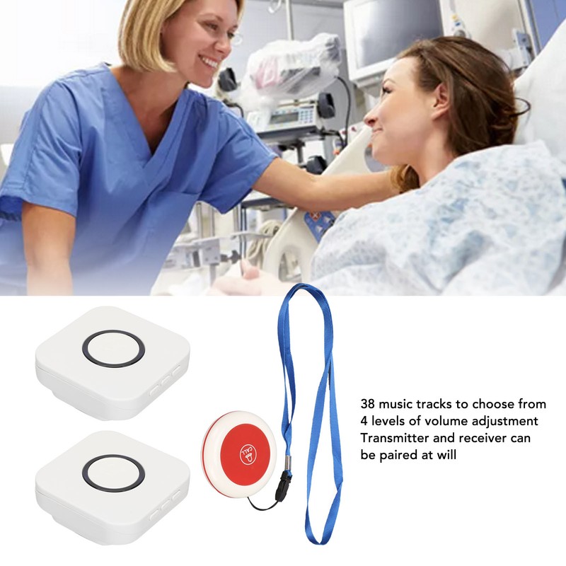 Wireless Caregiver Pager 2 for 1 Adjustable Volume Long Distance