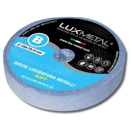 Lux Metal - Cotton Polishing Disc B Fine 100 mm - Ideal for High Gloss Polishing of All Metals such as Aluminium, Stainless Steel, Brass, Copper, Bronze, Iron etc. Removes Oxide and Rust