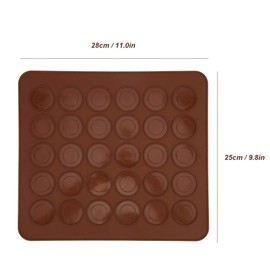 Alfombrillas Macaron de silicona, 2 piezas de almohadillas Macaron de 30 rejillas Moldes antiadherentes para hornear de cocina Alfombrillas para hacer u hornear galletas Macarons en el hogar Panadería