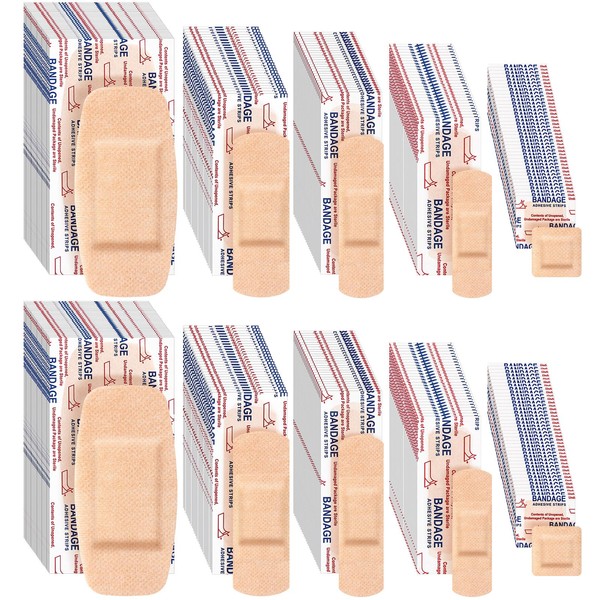 Funtery 100 Pcs Silicone Adhesive Bandages Bulk Sensitive Skin Bandages