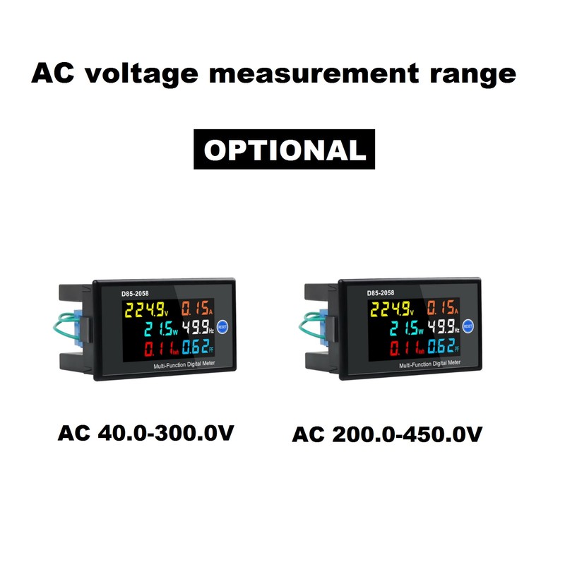 Multi-Function Single Phase Digital Meter LCD Display AC Voltage AC