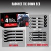 Jack Boss Ratchet Tie Down Straps Set,1500 lbs Break Strength,