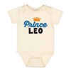 Prince Leo Baby Infant One Piece Bodysuit Newborn Natural