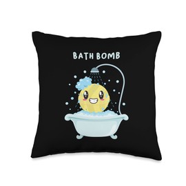 Bath Bombs Washing Bubble Balls Relaxing Lover Throw Pillow