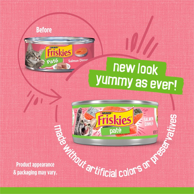 Friskies Purina Friskies Wet Cat Food Pate, Pate Salmon Dinner