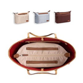 GIVLEFLY，Portable，Zipper Purse Organizer，Satin material Bag Organizer Insert Purse Organizer For, Tote, Handbag,Satin material，Portability