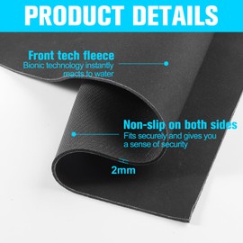 Washing Machine Pad Non-Slip 60 x 60 cm Black Washing Machine Cover Top Washing Machine Pad Mat Protection Washing Machine Cover Non-Slip Cut to Size Cover for Washing Machine and Dryer