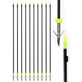 Bow Fishing Reel with Bowfishing Arrows Set Archery Bow Fishing Reel Kit Bowfishing Tool Accessories for Compound Bow Recurve Bow (Black)
