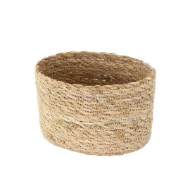 Tomo Corporation Natural Sea Glass Basket Oval S 5.9 x 5.1 x H 3.9 inches (15 x 13 x 10 cm)