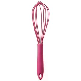 Kochblume Schneebesen L | Premium-Silikon & BPA frei| Hitzebeständig | Spülmaschinenfest | 27cm | Farbe: pink