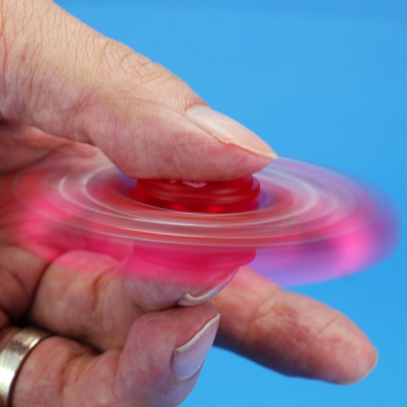 SpinGear Back Again Hand Spinner Tri FS01 (Clear Pink) Stackable