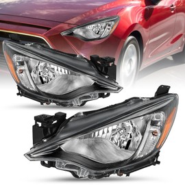 JSBOYAT Halogen Headlight for 2016 Scion iA, 2017-2018 Toyota Yaris iA, 2019-2020 Yaris L/LE, OE Style Headlamp Assembly Replacement Driver and Passenger Side