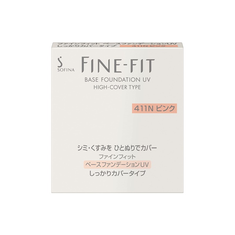 Sofina fine fit Foundation Firmly Cover 411 Pink SPF33 PA