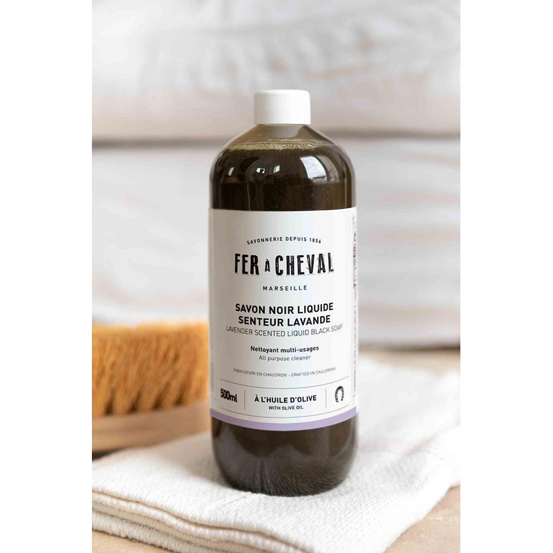 Fer a Cheval Liquid Black Soap Scented Lavender Bottle 500ml