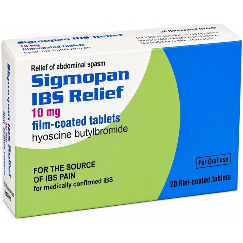 Sigmopan 10mg Film-Coated Tablets for Stomach Cramps, Spasms & Discomfort