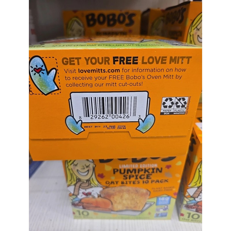 Bobo's Pumpkin Spice Oat for Breakfast Healthy Plant Based Protein