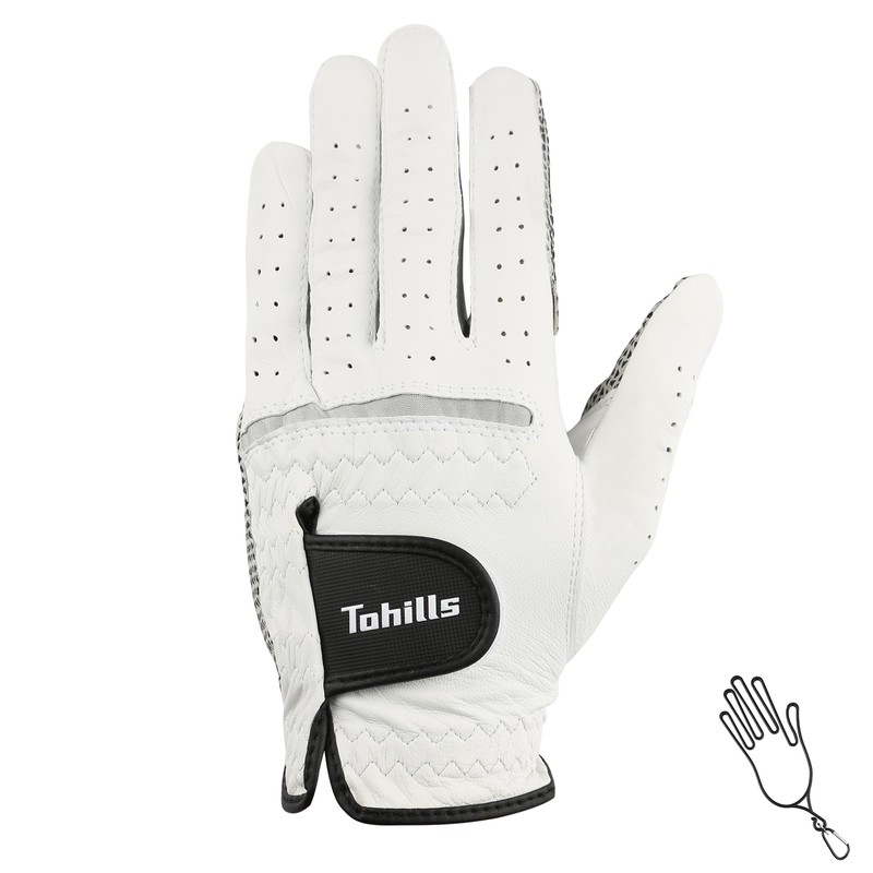 Tohills Golf Gloves Men's Left Hand,Made of Cabretta Leather Material,Comfortable