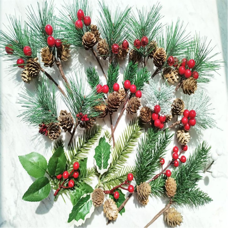 100PCS Christmas Pine Cones Natural Pine Cones 2-3cm Rustic Pine