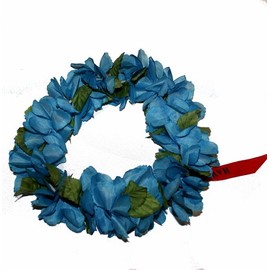 The Blue Hawaii Elastic Headband-haku lei