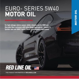 Red Line (12404) SAE 5W40 Fully Synthetic Euro-Series Motor Oil - 1 Quart