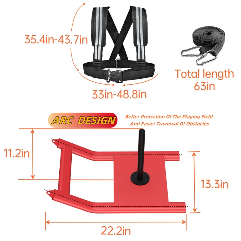 HWOOUSA 2025 Upgrade Weight Sled for Training - Heavy Duty
