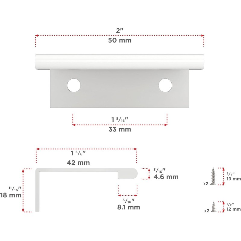 Richelieu Hardware BP98983330 Lincoln Collection 1 5/16-inch (33 mm) Center-to-Center