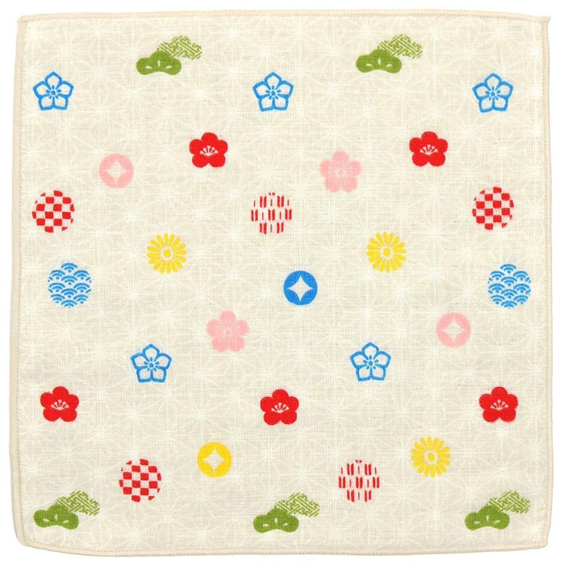 Hamamonyo Washed Towel Handkerchief, Four Seasons Flower Princess Komon