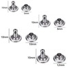 Mcoser 150 Sets Silver Leather Rivets 8mm x 10mm Tubular