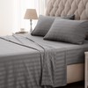 SLEEP ZONE Striped Cooling Sheets Set King Size - Fitted