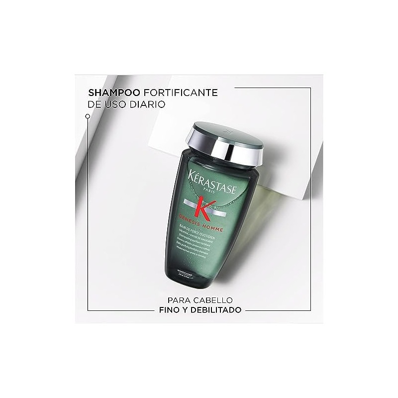 KÉRASTASE Bain De Force Quotidien Shampoo fortalecedor anticaída, 250ml