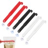 6pcs Food Bag Opener – Steel Blade, Pouch Squeezer w/Chain