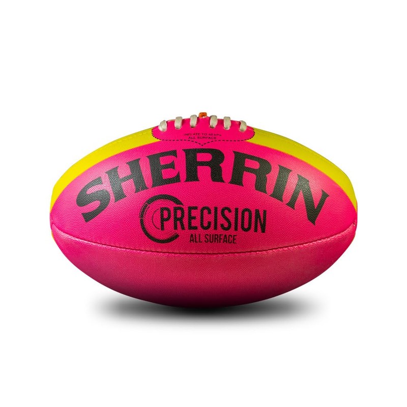 Sherrin Precision Synthetic Football, Pink, Size 2