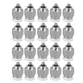 20Pcs Pneumatic Straight Push Quick Release Connector, 8mm OD M5x0.8 Push to Connect Fittings