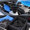 Collapsible Silicone Funnel for Car Fluid Refills – Black Foldable