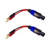 KOOKFJLLZ Banana Plug to Male Speakon Speaker Adapter Cable 12AWG