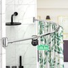YNL Curved Shower Curtain Rod 35-82In(2.9-6.8Ft), Brushed Nickel Rounded Rustproof