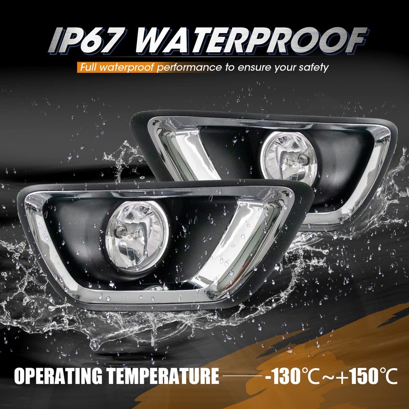 RAPOOSANS Driving Fog Lights Lamps Assembly for 2015-2019 Chevy Colorado