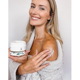 Crema corporal con aceite de oliva y aloe vera: hidratación y nutrición profundas, 7.05 fl. oz.