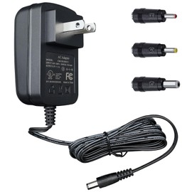 UL Listed 15V 1A 6ft AC Adapter with 3 Tips, 6ft Long 15W AC to DC 15V 100mA~1000mA Replacement Power Cord for Litter-Robot, Self Cleaning Cat Litter Box, Portable Car Jump Starter and More