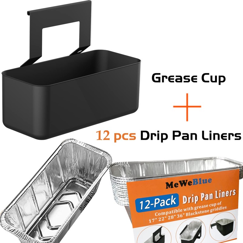 MeWeBlue Grease Catcher for Blackstone Griddle, Grease Cup with 12