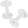 HAKZEON 30 Pack 3.7 Inch White Plastic Empty Spools, Durable
