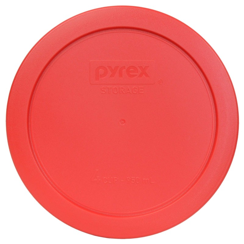 Pyrex 7201-PC Red Round 4 Cup Plastic Food Storage Lid,